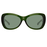 Dries Van Noten 195 Round Sunglasses in Green