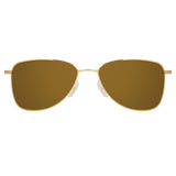 Dries Van Noten 197 Aviator Sunglasses in Yellow Gold