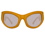 Dries Van Noten Wrap Sunglasses in Yellow