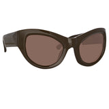 Dries Van Noten Wrap Sunglasses in Brown