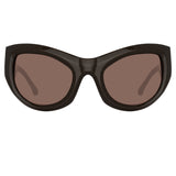 Dries Van Noten Wrap Sunglasses in Brown
