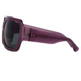 Dries Van Noten Oversized Sunglasses in Wine