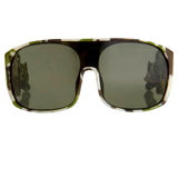 Jeremy Scott Army Sunglasses in Green Camouflage
