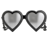 Jeremy Scott Heart Sunglasses in Black