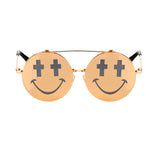 Jeremy Scott Smile Sunglasses in Gold