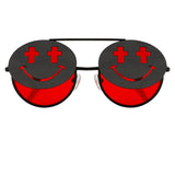 Jeremy Scott Smile Sunglasses in Black