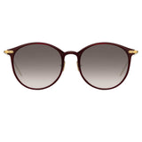 Linda Farrow Linear Gray A C11 Oval Sunglasses