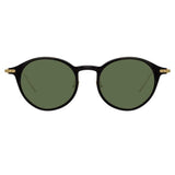 Linda Farrow Linear Arris A C8 Oval Sunglasses