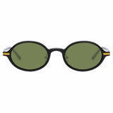 Linda Farrow Linear Eaves C6 Oval Sunglasses