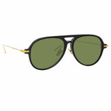 Linda Farrow Linear Gilles A C3 Aviator Sunglasses