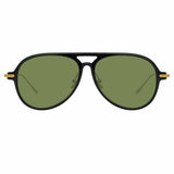 Linda Farrow Linear Gilles A C3 Aviator Sunglasses