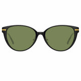 Linda Farrow Linear Arch C7 Cat Eye Sunglasses