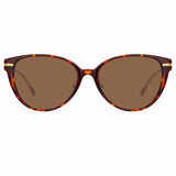 Linda Farrow Linear Arch C8 Cat Eye Sunglasses