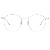 Foster Oval Optical A Frame in White Gold