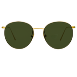 Foster Oval Sunglasses in Yellow Gold
