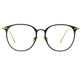 Sophia Optical A Oval Frame in Black and Yellow Gold
