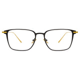 Willis Rectangular A Optical Frame in Black and Yellow Gold