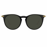 Ellis Oval Sunglasses in Black