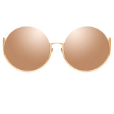 Olivia Round Sunglasses in Rose Gold