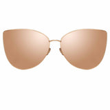 Ida Cat Eye Sunglasses in Rose Gold