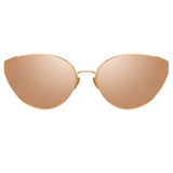 Liv Cat Eye Sunglasses in Rose Gold