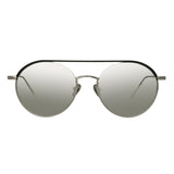 Dustin Round Sunglasses in Black and White Gold