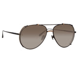 Newman Aviator Sunglasses in Black