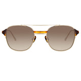 Reed Square Sunglasses in Yellow Gold