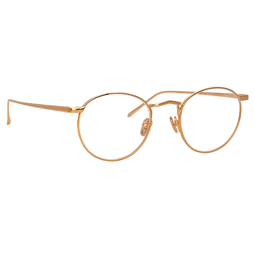 Bronson Oval Glasses in Rose Gold frame by LINDA FARROW – LINDA FARROW ...