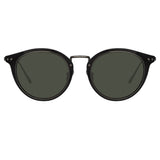 Cooper Oval Sunglasses in Nickel and Grey