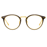 The Cooper | Oval Optical Frame in Black and Yellow Gold (C4)