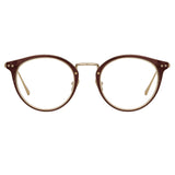 The Cooper | Oval Optical Frame in Brown and Light Gold (C6)