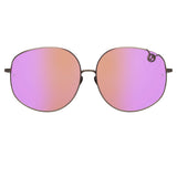 Marisa Oversized Sunglasses in Nickel and Pink
