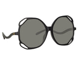 Jerry Oversized Sunglasses in Black