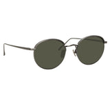 Marlon Oval Sunglasses in Nickel