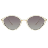 Lucy Cat Eye Sunglasses in White