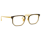 Saul D-Frame Optical Frame in Black and Yellow Gold
