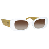 Lola Rectangular Sunglasses in White