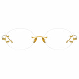 Knight Oval Optical Frame in Yellow Gold