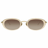 Rosie Oval Sunglasses in Cream