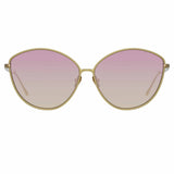 Francis Cat Eye Sunglasses in Light Gold
