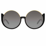 Florence Round Sunglasses in Black