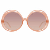 Ellen Round Sunglasses in Orange