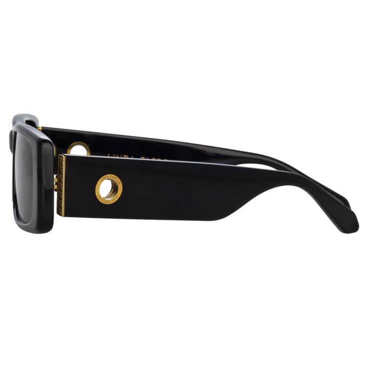 Dania Rectangular Sunglasses in Black by LINDA FARROW – LINDA FARROW (U.K.)