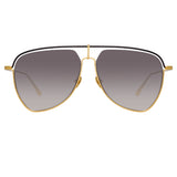 Alma Aviator Sunglasses in Yellow Gold