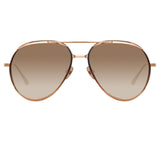 Matisse Aviator Sunglasses in Rose Gold