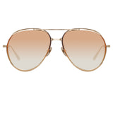 Matisse Aviator Sunglasses in Light Gold