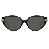Palm Cat Eye Sunglasses in Black