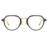Axel Angular Optical Frame in Yellow Gold and Black