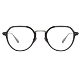 Axel Angular Optical Frame in White Gold and Black